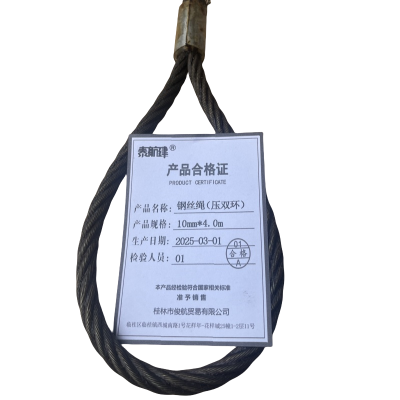 泰航建 钢丝绳(压双环) 10mm*4.0m 根