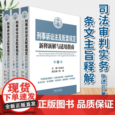刑事诉讼法及配套规定新释新解与适用指南(2020全3册)中国法制出版社