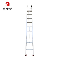 盛步达铝合金槽型铆压升降单梯子8M 收回4.2m升高7.2m SD-L8D 个