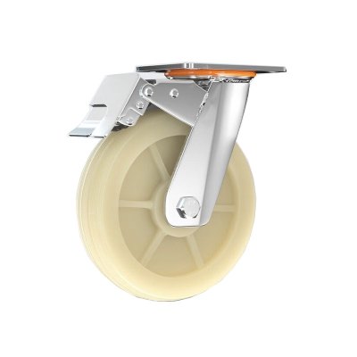 豫众诺 尼龙脚轮 8寸刹车轮 个