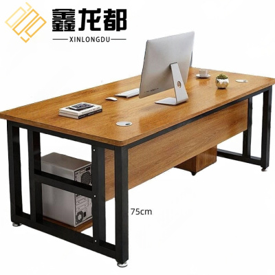 鑫龙都办公桌含侧柜1.6米套