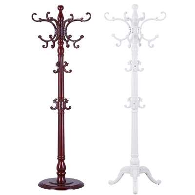 汐岩实木衣帽架落地家用卧室挂衣服的架子简约现代单杆立式包架挂衣架