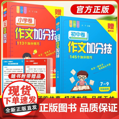 小学初中作文加分技 113个加分技巧 阅读理解答题公式视频讲解 写作技巧训练1-6年级小学语文阅读分类作文素材