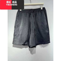 YIBUSHENG醋酸缎面休闲短裤2024季新款光泽松紧腰显瘦休闲裤女