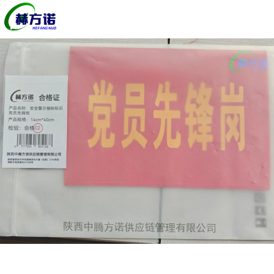 赫方诺 安全警示袖标标识 党员先锋岗14cm*40cm 个