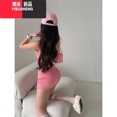 YIBUSHENGYoungGirlDay纯欲性感基础款紧身显瘦弹力打底吊带连衣裙包臀短裙