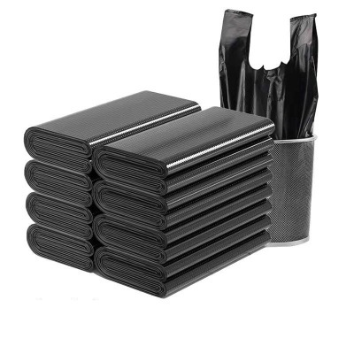 瑞晋鸢 手提式背心黑色垃圾袋