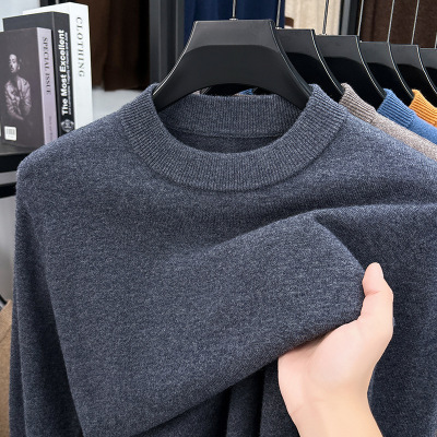 主推360克100%澳毛羊毛衫男秋冬新款半高领纯羊毛打底毛衣男_1