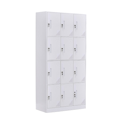 臻远ZY-GYGC-18拆装更衣柜窄边储物柜 纯白色十二门