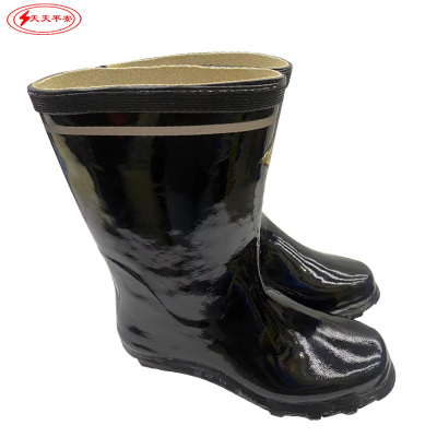 天天平安 中筒绝缘靴 中筒橡胶雨靴 高耐磨防滑矿用劳保靴 工矿靴 6KV/双