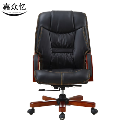 嘉众忆 头层牛皮办公椅 JZY-JZ025 黑色 把