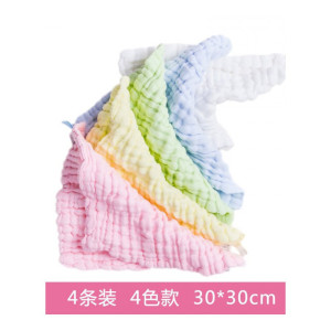 权夫人纱布毛巾口水巾儿童洗脸小方巾棉手帕手绢亲肤
