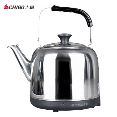 Chigo志高快壶电热水壶烧水壶不锈钢家用大容量电壶304不锈钢 银色6L