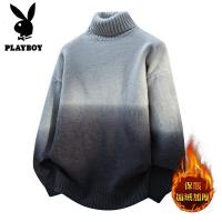 花花公子新款高品质[新款]2025冬可翻高领领针织毛衣男