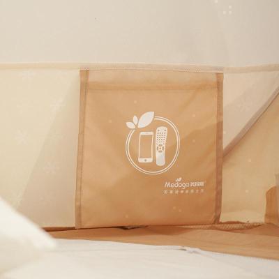 美帮汇儿童蚊帐免安装蒙古包三开防摔折叠公主风1.5m1.2米床