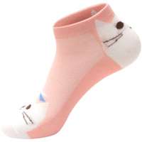 浪莎袜子女士纯棉夏季薄款低帮网眼短筒袜日系可爱ins潮休闲袜2双