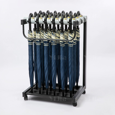 翌嘉YJ4122861 雨伞架大容量伞架商用酒店铁艺含锁雨伞收纳架 18头含18把伞