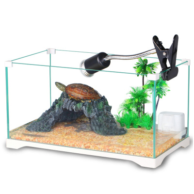 乌龟缸带晒台乌龟别墅小型缸养龟缸龟盆鱼缸龟缸一体养龟的专用缸