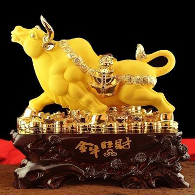 美帮汇金牛摆件生肖牛摆件办公室桌工艺装饰品店铺开业礼品