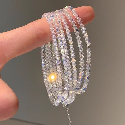 奥地利白水晶手串女款高级感手链轻奢精致小众学生党叠戴配饰送女朋友老婆情人节七夕生日礼物