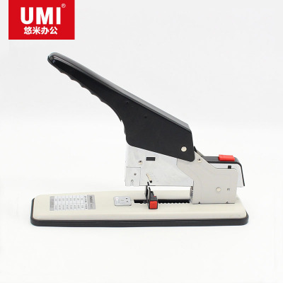 悠米 重型厚层订书机 2-200页 B03402X 黑+白 单个装