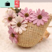 沙滩度假编包可爱花朵编织包单肩包斜挎包迷你沙滩包女包小包NEW LAKE女士单肩包