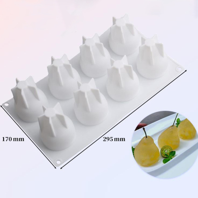 水晶雪梨冻梨网红甜品专用磨具 8连梨模具(大底座)起订量3