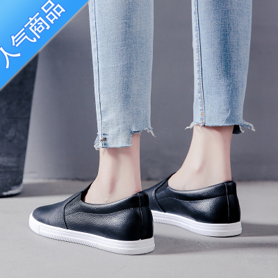 SUNTEK2023年夏季新款百搭小白鞋女鞋平底休闲2022一脚蹬懒人板鞋子