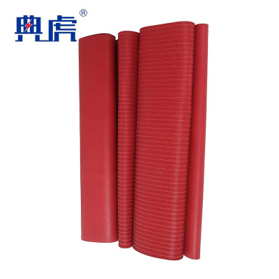 典虎 绝缘橡胶垫 红色条纹8mm*1m*10m 卷