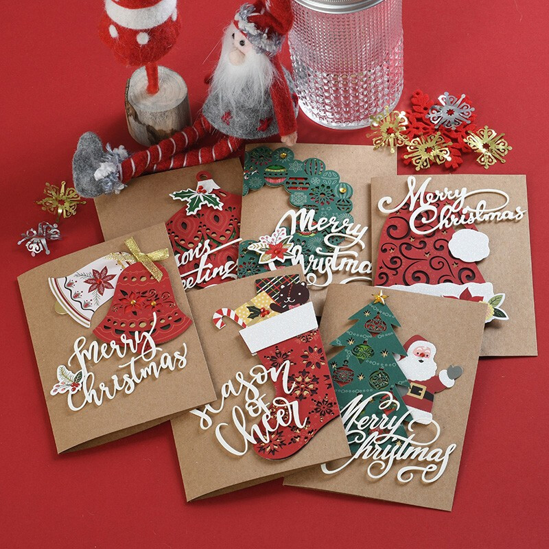 林檎圣诞节贺卡立体贺卡带信封祝福明信片学生儿童宝宝幼儿园圣诞节