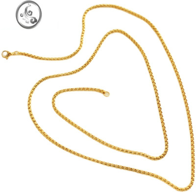 JiMi高级泰国佛牌链子金色男女士长款细玉挂链钛钢毛衣项链挂绳不掉色