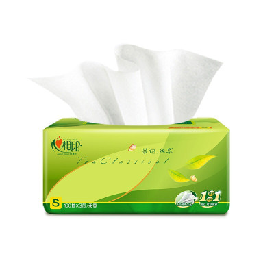 心相印抽纸卫生纸家用 3层100抽/包 YB.DT15100-10包