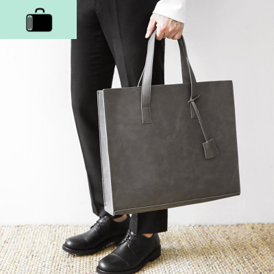 韩国The action男士手提包2020款全PU皮包休闲斜跨包配拉链封口NEW LAKE