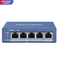 海康威视 5口千兆交换机POE网线供电非网管防雷网线分流网络集线分线器金属散热DS-3E0505P-E 单位:台