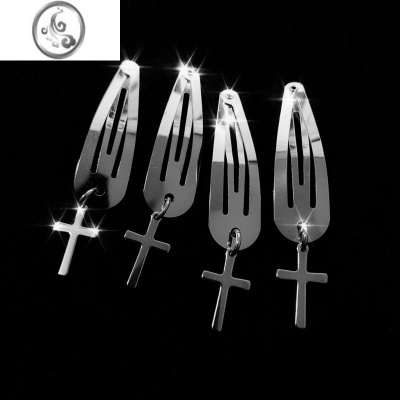 JiMi6件套甜酷女孩 金属个性发夹 ins风欧美爱心银色发夹bb夹潮