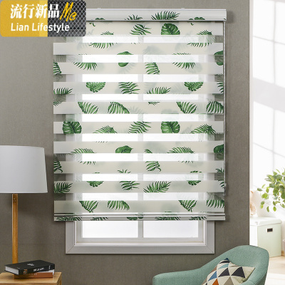 卷帘免打孔升降遮光卫生间窗户遮挡厨房厕所浴室防水拉式百叶窗帘 三维工匠