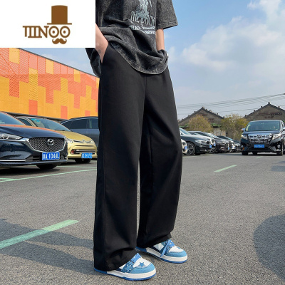 YANXU日系复古卡其色裤子男夏季美式cityboy休闲vintage工装裤直筒宽松