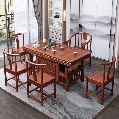 森美人茶桌椅组合实木功夫茶台家用茶桌喝小茶艺桌子茶具套装一体泡茶几