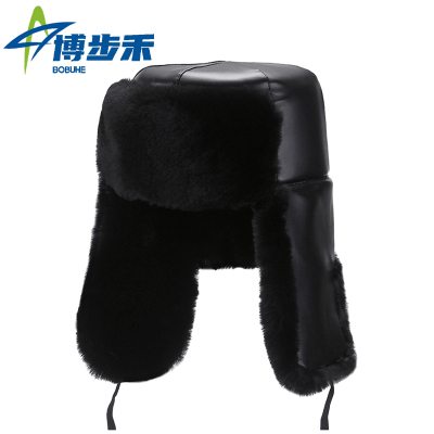 博步禾 护耳帽 皮质 顶