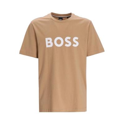 Hugo boss男士短袖T恤圆领直下摆设计棉质弹性纤维休闲舒适