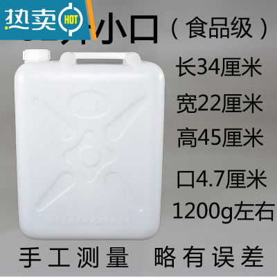 敬平升塑料储水桶油桶酒桶25kg公斤带防盗盖密封方桶手提桶 32升小口(加厚)装水64斤