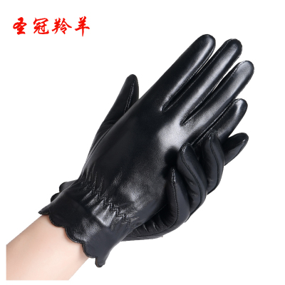 圣冠羚羊女式整皮手套(花边款) 均码 副