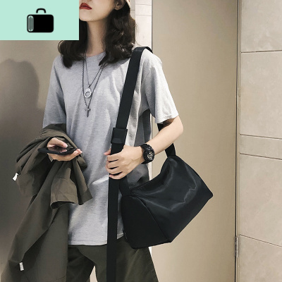 夏季ins超火女包2020新款韩版单肩包超酷港风时尚百搭网红斜挎包NEW LAKE 黑色女斜挎包