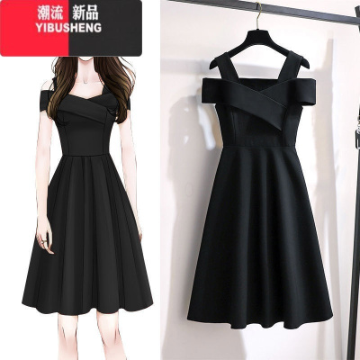 YIBUSHENG大码女装胖妹妹200斤女2024季新款洋气减龄遮肚子收腰连衣裙女