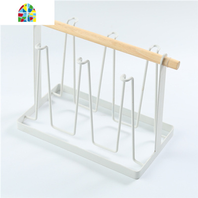 冷水壶套装凉水茶壶玻璃水杯带把手耐热高温防爆家用大容量凉白开 FENGHOU 金把杯6只+白杯架凉水壶