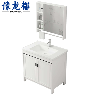 豫龙都洗漱台浴室镜80cm套