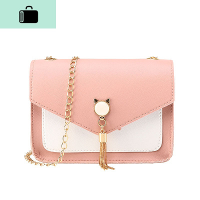 韩国夏天包包女2020新款网红百搭时尚单肩斜挎清新学生链条小方包NEW LAKE女斜挎包