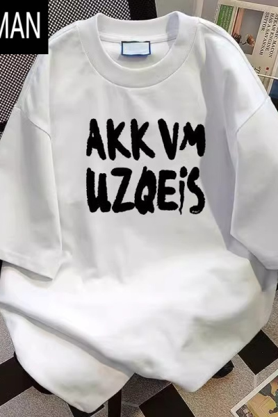 HLCOMAN夏装特大码300斤宽松短袖T恤男女复古情侣圆领半袖上衣2