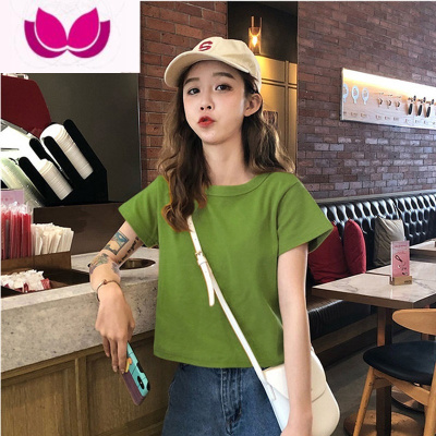 七斓2023夏季新款别致设计感小众短款辣妹上衣正肩短袖t恤女半袖体恤