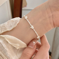 S925纯银碎银子蝴蝶手链女ins风甜酷手饰新颖配饰新潮流个性手饰送女朋友老婆情人节七夕生日礼物